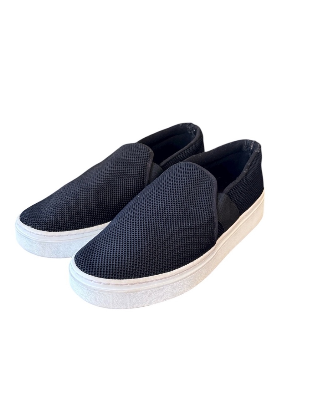 Eileen Fisher Black Pep Stretch Platform Slip On Serrano Fabric‎ Sneakers Size 9